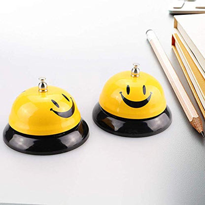 EMDMAK Call Bell, Service Bell for The Porter Kitchen Restaurant Bar Classic Concierge Hotel (3.35 Inch Diameter) (2 Pack)(Yellow) - size: 2 Pack
