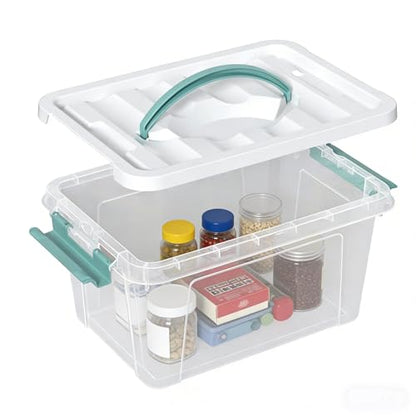 Zopnny 7-Quart Storage Bins with Lids, Stackable Plastic Totes, 6-Pack - size: 7 Quart