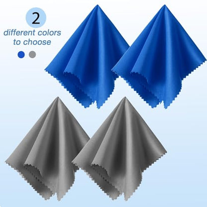 Frienda 12 Pack Large Glass Cleaning Cloth, Blue,Deep Gray - color: Blue,deep Gray