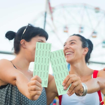 Kosiz 25 Bid 504 Raffle Ticket Sheets Chinese Auction Tickets, Light Green - color: Light Green, size: 25 Bid