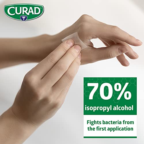 CURAD Alcohol Prep Pads, 400 Count, Medium 70% Isopropyl Alcohol Wipes, Individually Wrapped, First Aid Alcohol Swabs for Cuts & Scrapes, Medical Alcohol Pads
