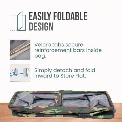 Extra Large Utility Tote Bag - Oversized Collapsible Beach Bag - Camo - color: Camo