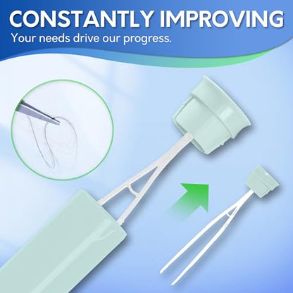 BOOMJOY Toilet Brush and Holder Set, Silicone Toilet Bowl Cleaner Brush, Toilet Scrubber Brush with Tweezers for Bathroom Cleaning, RV Accessories and House Organization Must-Haves - Green/Aqua - color: Green