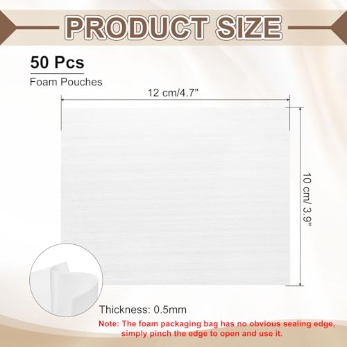 uxcell 50 Pcs Cushion Foam Pouches, 5" x 4" Cushioning Packing Supplies Cushioning Foam Padding Sheets for Moving and Packaging Dishes, China, Books, Photo Frame - size: 12 x 10 cm/4.7 x 3.9 inches