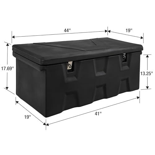 Buyers Products 1712240 All-Purpose Poly Storage Chest, 6.3 cu ft, Black - size: 44.38" L x 19" W x 17.5" H