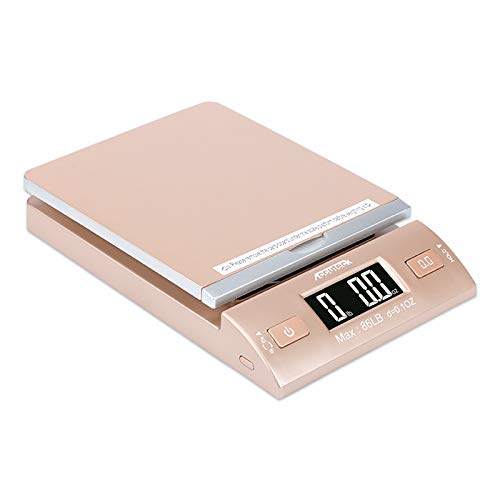 Accuteck Gold 86Lbs Digital Shipping Postal Scale with Batteries and AC Adapter - size: 1 Count (Pack of 1)