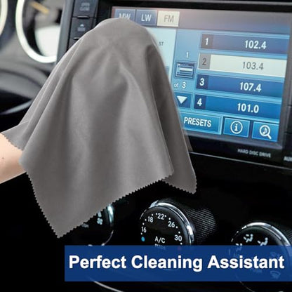 Frienda 12 Pack Large Glass Cleaning Cloth, Gray - color: Gray