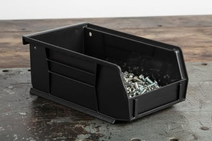 HE HUDSON EXCHANGE 7.5" x 4" x 3" Plastic Stackable Storage Bin, Black - color: Black, size: 1 Pack