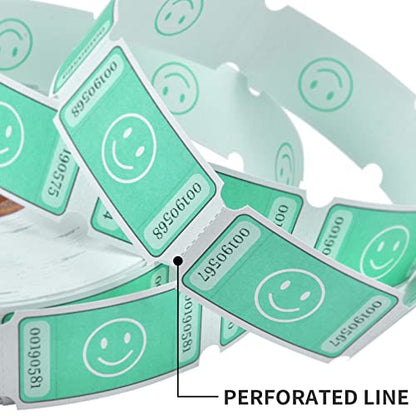 LLIKED Raffle Tickets Roll 1"x2" Consecutively Numbered - color: Pink,green,blue,purple