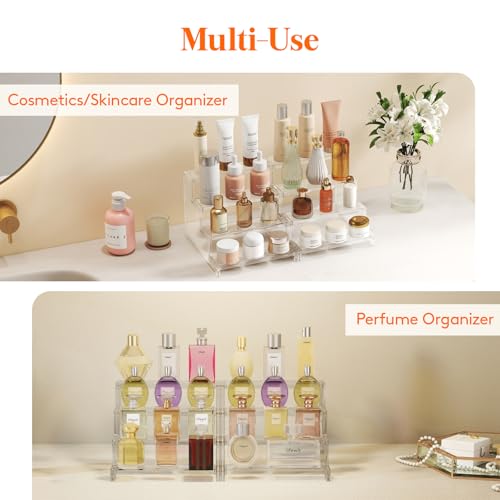 Lifewit Perfume Organizer, Cologne Stand Tool-Free Assembly, 9", 1 Pcs - color: Clear, size: 9 Inch,1 Pcs