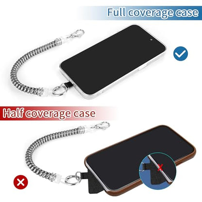 Doormoon Phone Tether Anti Theft, Phone Lanyard With Heavy Duty Carabiner - color: Silver