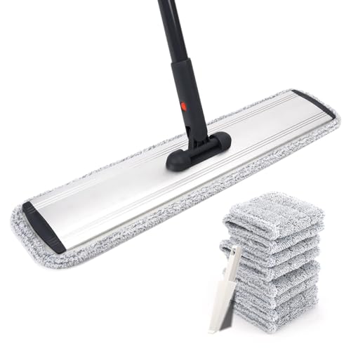 24 Inch Flat Floor Mop Heavy Duty Microfiber Wet Mop Commercial Mop - size: 24 IN MOP