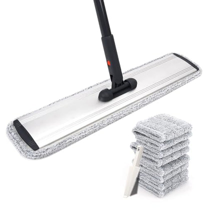 24 Inch Flat Floor Mop Heavy Duty Microfiber Wet Mop Commercial Mop - size: 24 IN MOP
