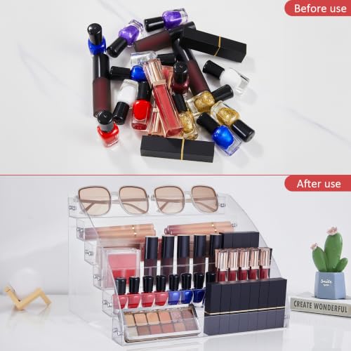 KINGROW Nail Polish Organizer Durable Easy Install (Pack of 22) - size: 6 Layers (Pack of 22)