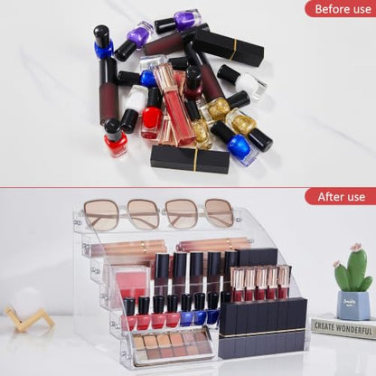 KINGROW Nail Polish Organizer Durable Easy Install (Pack of 22) - size: 6 Layers (Pack of 22)