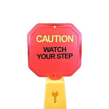 Safety Cone - 5 Pack - 36" Four Sided Yellow "Caution Wet Floor" Sign Includes Red Sign "Caution Watch Your Step" - Bilingual - English/Spanish