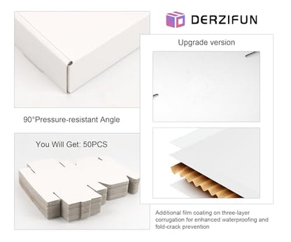 6"x4"x1.6" Shipping Boxes, 50 Pack White Cardboard Mailer Box, Small Gift Boxes for Packaging Small Business - color: White, size: 6x4x1.6 in