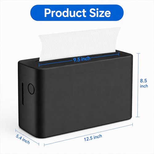 Countertop Paper Towel Dispenser, Commercial Multifold Hand Towel Holder - color: Black-1
