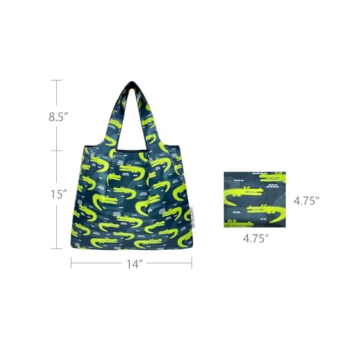 allydrew Medium Foldable Tote Nylon Reusable Grocery Bag (Set of 2) - color: Gators