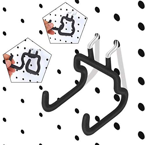 6PCS Pegboard Drill Holder Pegboard Hooks Pegboard Accessories for Tool,Accessory Storage,Jewelry Display,Craft Hobby Supplies in Places-Garage,Kitchen,Workbench,Basement,Craft Room,Shop