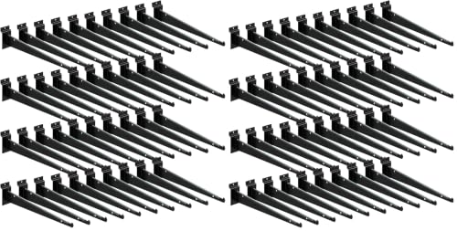 MUZIK Slatwall Shelf Brackets, 36 Pcs 12" with Lip for Storage & Display (Pack of 2) - size: 36Pcs (Pack of 2)