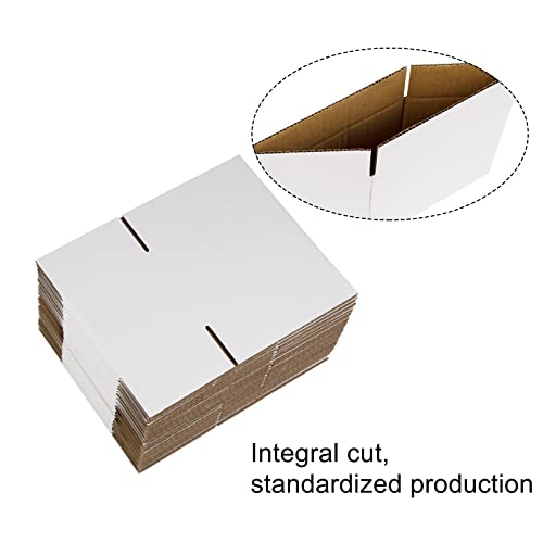 SUNLPH White Shipping Boxes 6x4x4 Inches Small Corrugated Cardboard Boxes, 25 Pack - size: 6 x 4 x 4