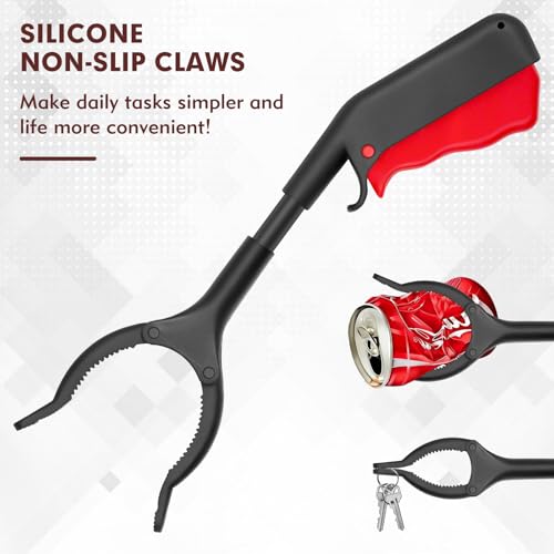 Grabber Reacher Tool, 11" Grabber with Anti-Slip 360° Rotating Jaw