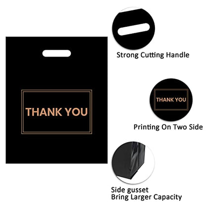 100Pcs 16x18 Inch Thank You Bags for Small Business|Black - color: 12x15 Inch (100Pcs)