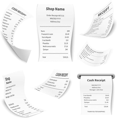 Coopaty Thermal Receipt Paper Rolls 3 1/8 x 230, 10 Rolls Thermal Cash Register POS Paper (100 Rolls) - size: 100 Rolls, style: 3 1/8" x 230'