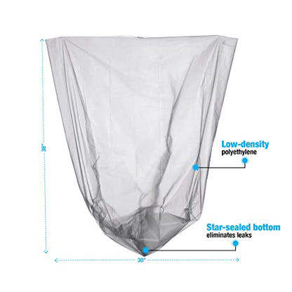 Consolidated Plastics Premium Commercial Trash Can Liners, Leak-Free Bulk Garbage Bags for Offices Made in USA (Clear 20 Gal. 30x38 .79 Mil Heavy – 250 Case) - color: Clear 20 Gal. 30x38 .79 Mil Heavy (250 Case)