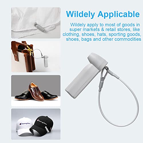 250Pcs 58Khz AM Security Clothing Tags Grey Retails EAS Clothes Tag with 250 Pins and 100 Lanyards - style: 250 Gray Tags + 100 Lanyards