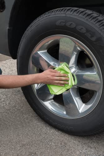 Quickie Cleaning 32-Pack Microfiber Cleaning Cloth 14"x14" inch Green All-Purpose Towel/Wiper for Multi-Purpose Indoor/Outdoor Cleaning/Dusting/Polishing on Kitchen/Bathroom/Auto Surfaces - size: 14 inch x 14 inch, style: 32 Pack