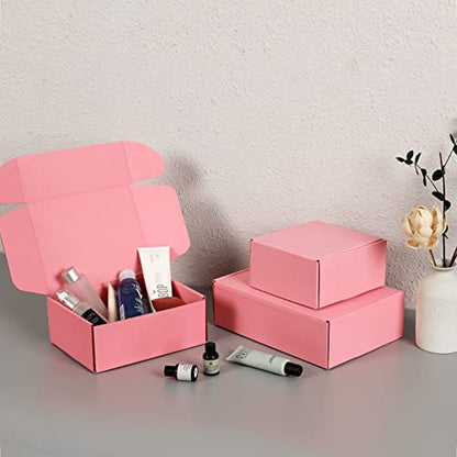 7x5x2 inch Pink Shipping Boxes for Small Business- Set of 25 - color: Pink, size: 7x5x2