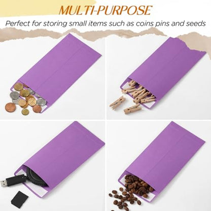 Fulmoon 500 Pcs Cash Envelopes Bulk,Purple - color: Purple