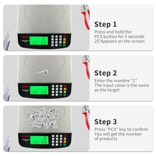 Large Digital Kitchen Scale Black 30kg/66lb Commercial Food Scale Stainless Steel with LCD Display Price Computing Scale for Restaurant Baking Bread Meat Prep Counting Scale for Parts and Coins - color: BLACK 30KG