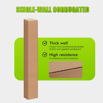 10 Pcs 4x4x48 Inch Tall Corrugated Cardboard Boxes, 4"L x 4"W x 48"H Golf Club Shipping Boxes - Shipping, Moving, Packaging, Mailing, Storage Box for Home or Business - size: 4x4x48 Inch