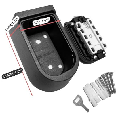Key Lock Box for Outside Wall Mount, Waterproof Spare Key Storage Box, 10-digits Combination Lockbox Push Button Key Keeper Box for Home Indoor & Outdoor Realtors Landlord Property Management