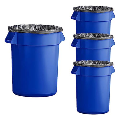 Set of 4 Round Commercial Trash Can 44 Gallon, Industrial Recycling Bin, Durable Garbage Can, Safe Food Container, Ingredient Bin (Blue) - color: Blue
