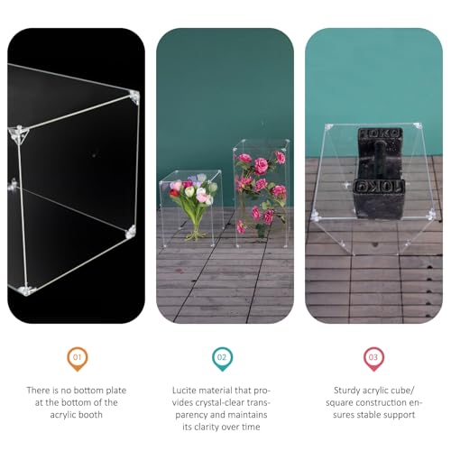 Vincidern 2PCS Clear Acrylic Pedestal Stand 15.7IN Tabletop Display Riser - color: Clear, size: 2pcs-15.7IN Heights