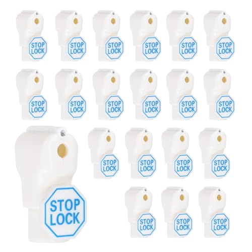 20Pcs Peg Hook Locks (4.5mm) PC Magnet Anti-Theft Pegboard Display Hook Locks Security Red Stop Tools, Fits Retail Shop/Shopping Center/Garage Tools, White - color: White, size: 4.5mm