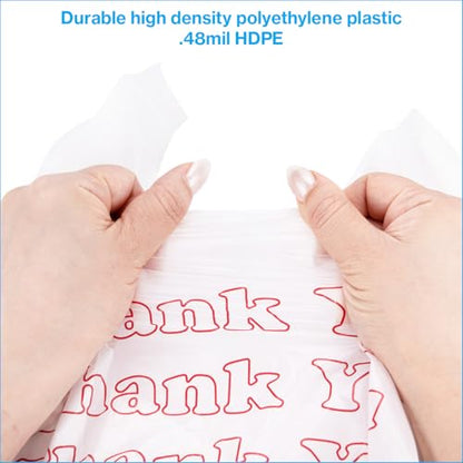 SSWBasics White Thank You Bags Case of 1000-11 ½" x 6" x 21" - size: 1000 Count (11.5" x 6" x 21")