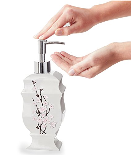 Creative Scents Vanda White Soap Dispenser Bathroom Countertop Lotion Pump - style: Soap Dispenser