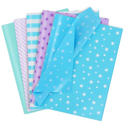 BEISHIDA 100 Sheets Blue Purple Tissue Paper Bulk for Gift Wrapping Bags - color: bluepurple100