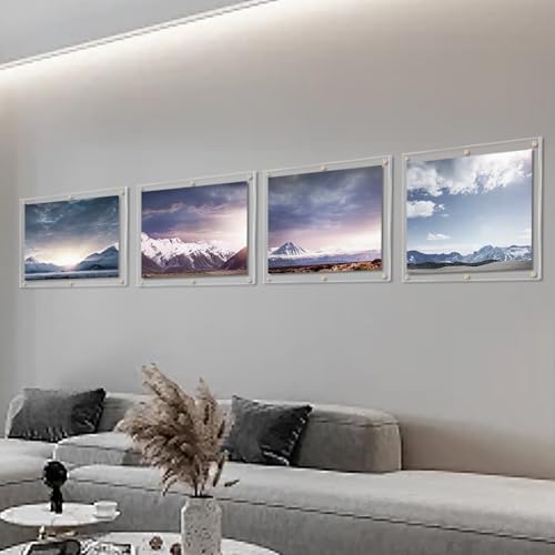 Kalami 16x20 Clear Acrylic Wall Mount Picture Frame Self Adhesive - size: 16 x 20 in