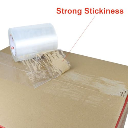 BOMEI PACK Clear Shipping Tape 6" Wide, 6 inch x 110 Yards (330ft), Industrial Grade 6 inch Heavy Duty Packing Tape for Box Office Moving, Shipping and Mailing - size: 6 inch x 110 yards
