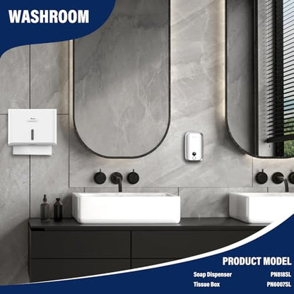 Commercial Soap Dispenser Wall Mount 304 Stainless Steel, Manual Liquid Hand Soap Dispenser for Bathroom Restroom Restaurant Hotel Office, Anti-Leak Pump - size: 500ml(17oz)