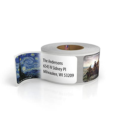 Customized Personalized Address Labels - Made in The USA by Kenco (Famous Art, 250 Labels) - color: Famous Art, size: 250 Labels
