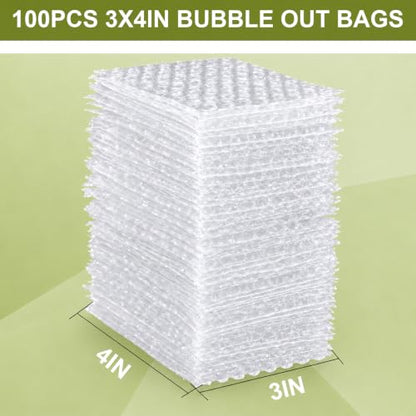 100PCS 3x4"Bubble Pouches,Shockproof Cushioning Protection - size: 100PCS-3x4Inches