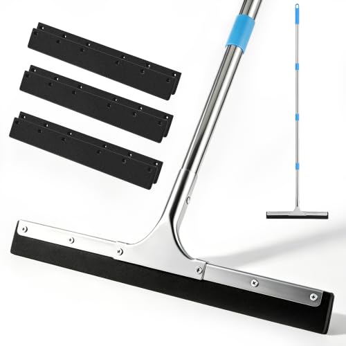 Aodaer Large Floor Squeegee with 62‘’ Adjustable Stainless Steel Handle