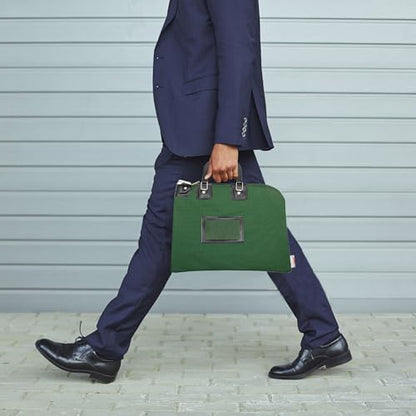 Lockable Fire Resistant Document Bag, Forest Green - color: Forest Green